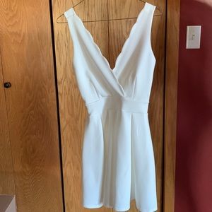 Dainty Hooligan white scalloped dress